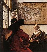 Officer with a Laughing Girl VERMEER VAN DELFT, Jan